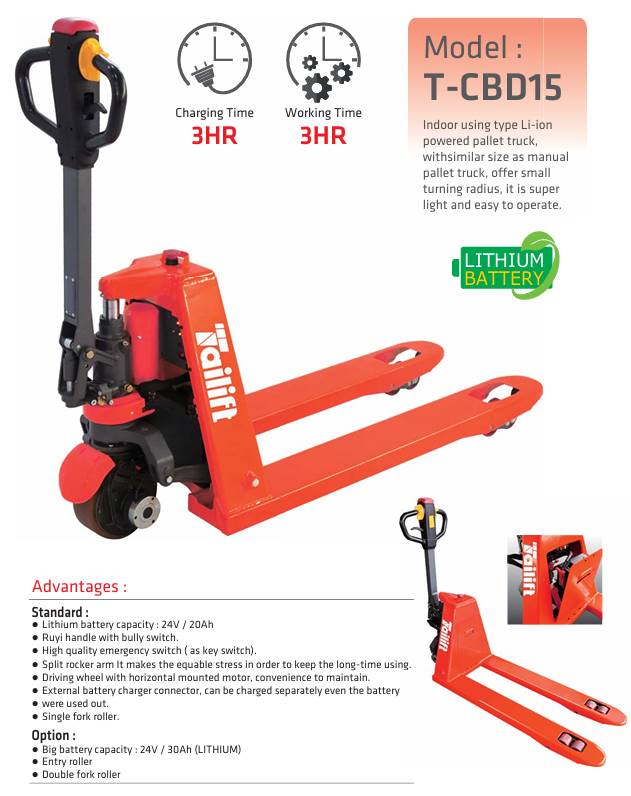 NEW TAILIFT CBD15 3.3K ELEC PALLET ...