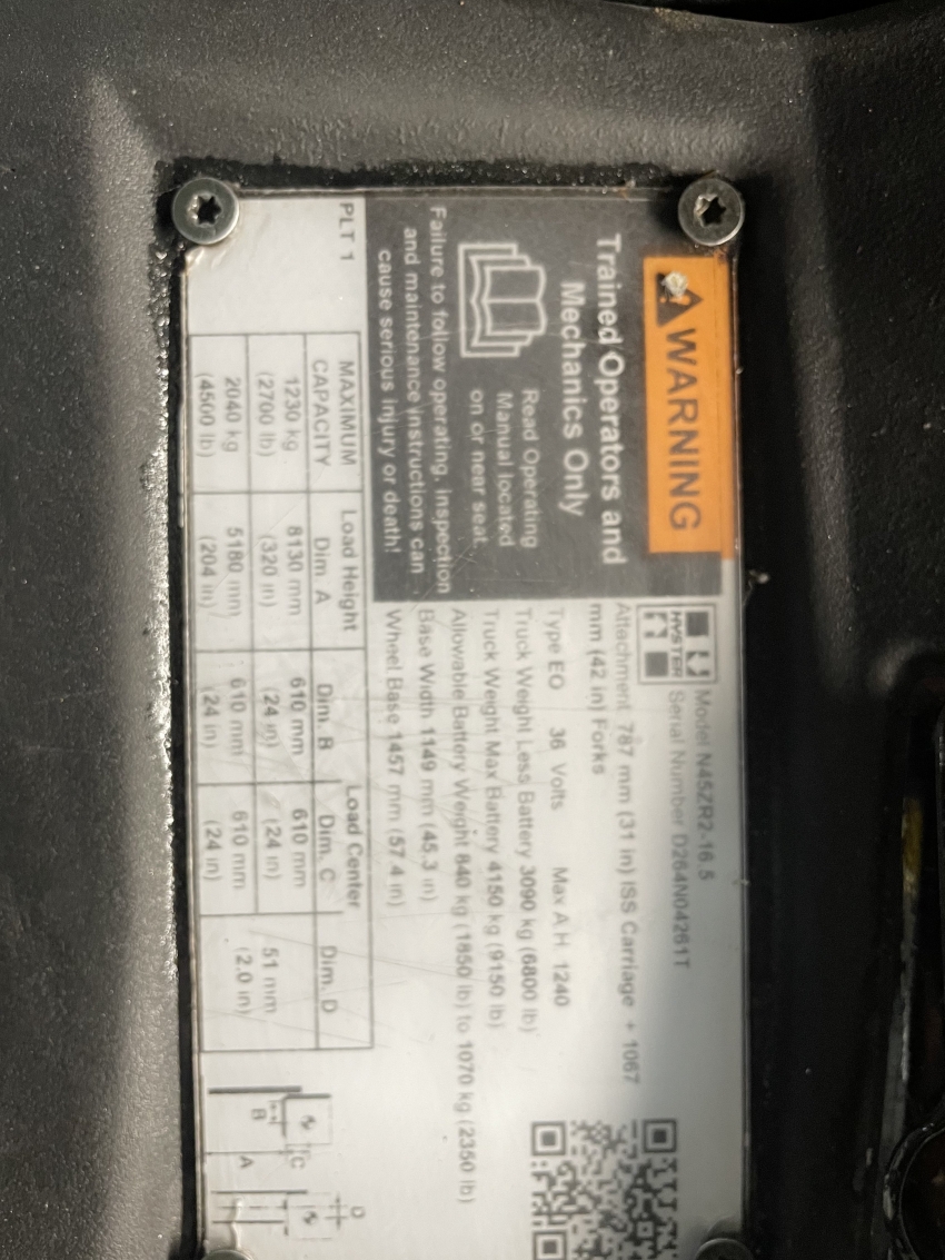 Hyster N45ZR2 - 123Forklift