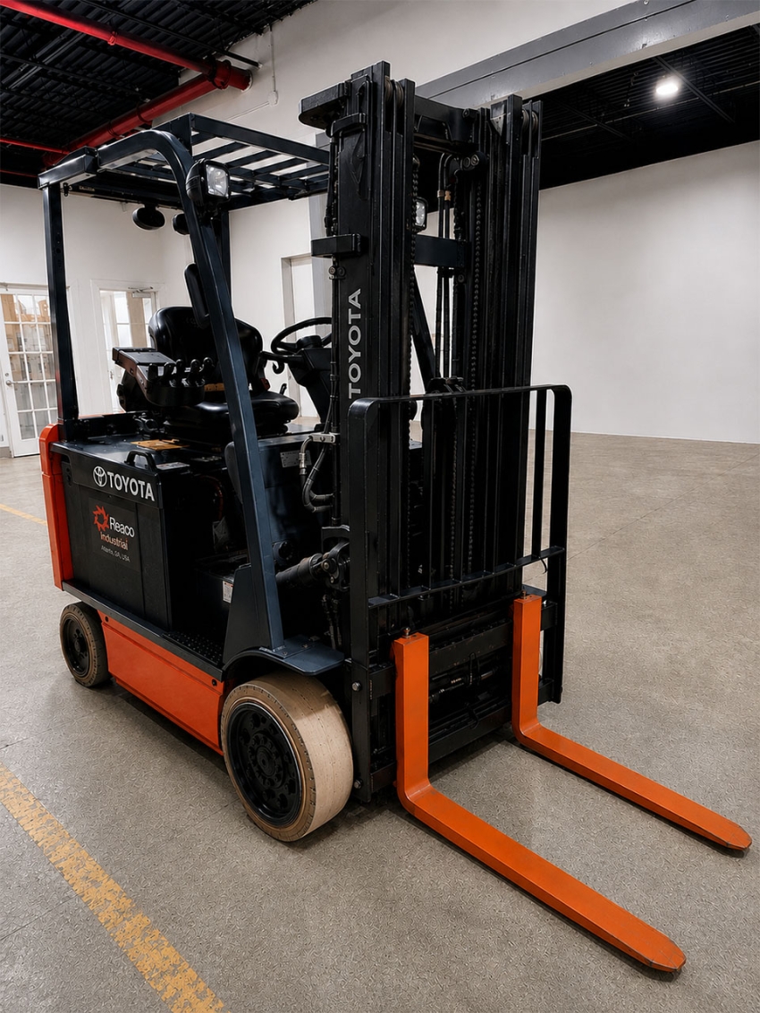 Toyota Electric 4-Wheeler Forklift with 6,000lbs. Capacity, 3-stage Mast w/ Side-shift - 123Forklift