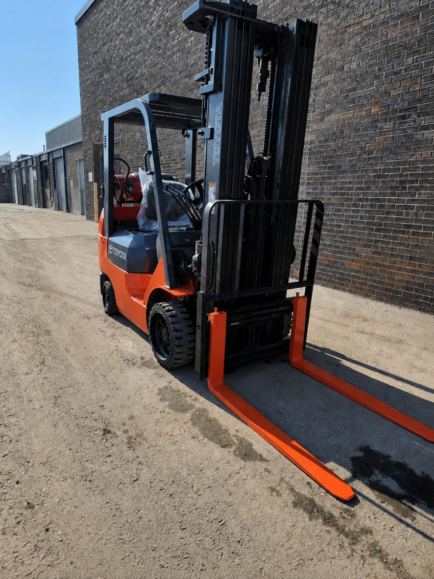 Toyota LPG 5,000 lb Forklift with 4-stage Mast and Side-shift