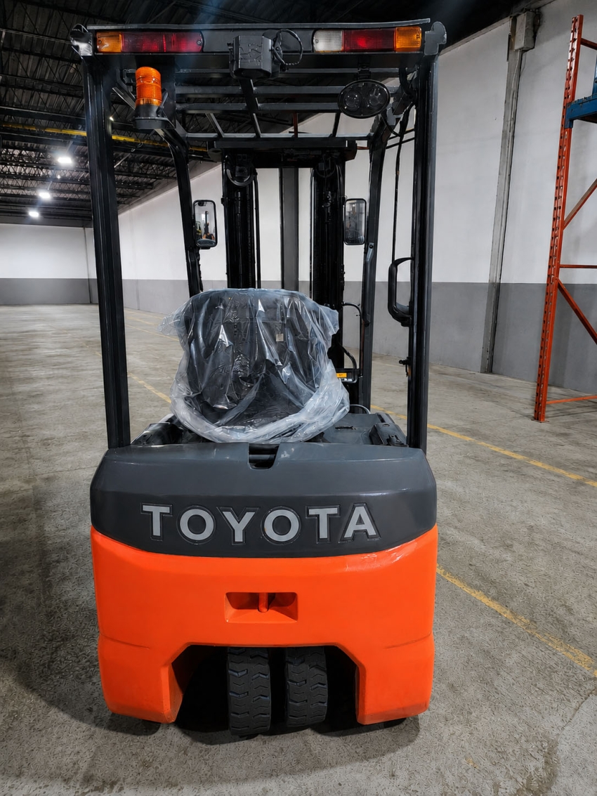 2017 Toyota Electric 3-Wheeler Forklift with 4,000lbs. Cap., 3-Stage Mast with Side-Shifter - 123Forklift