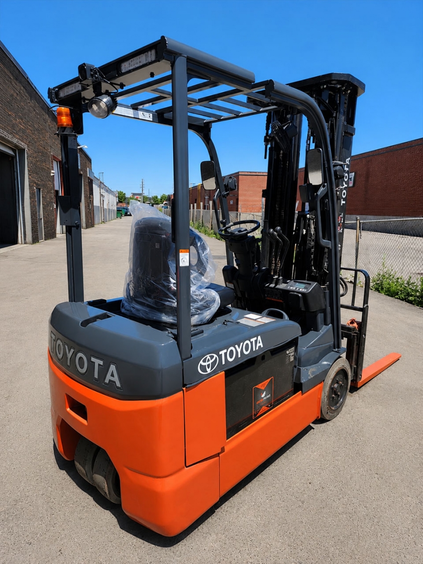 2020 Toyota Electric 3-Wheeler Forklift with 4,000lbs. Cap., 4-Stage Mast with Side-Shift - 123Forklift