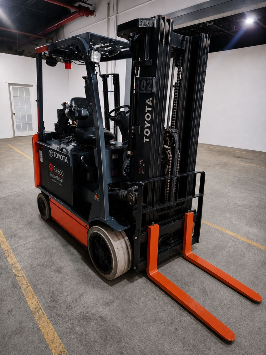 Toyota Electric 4-Wheeler Forklift with 6,000lbs. Cap., 3-stage Mast w/ Side-shift - 123Forklift