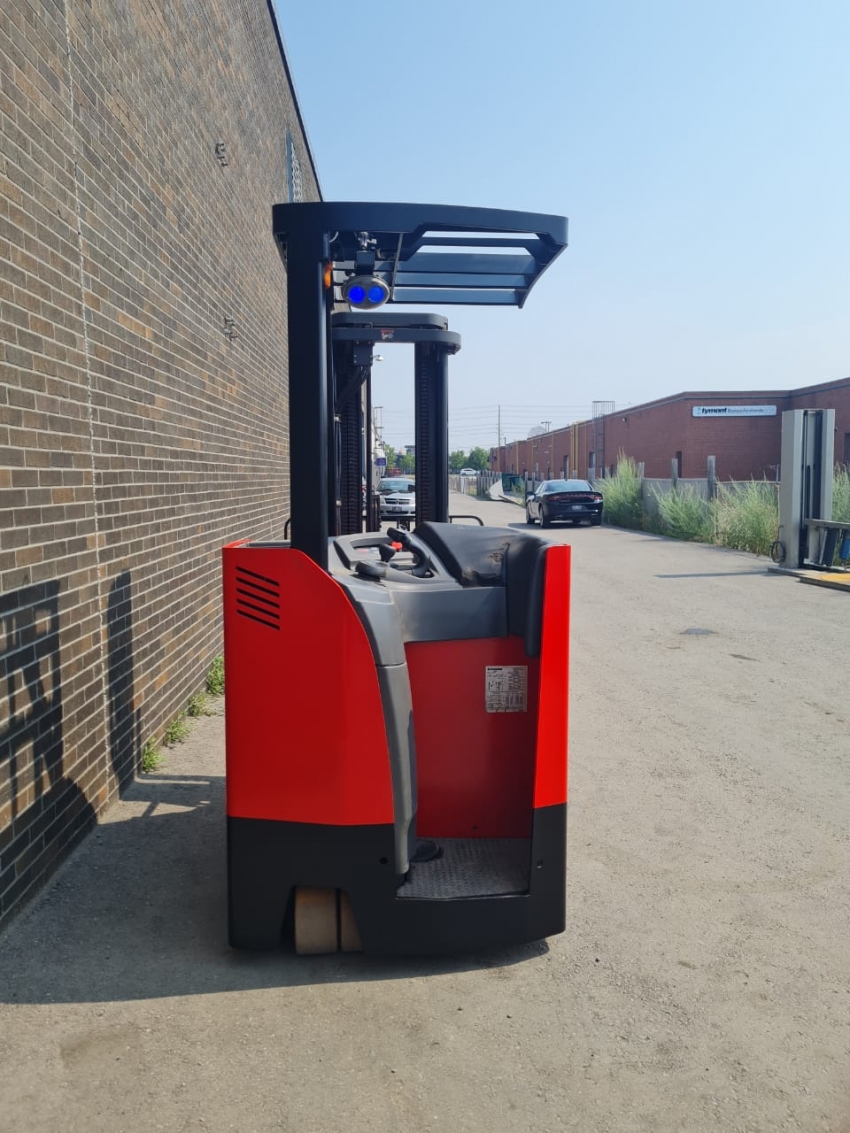 2017 Raymond Dock Stocker Stand Up Forklift 3500lbs Cap. W 3 Stage Side-Shift - 123Forklift