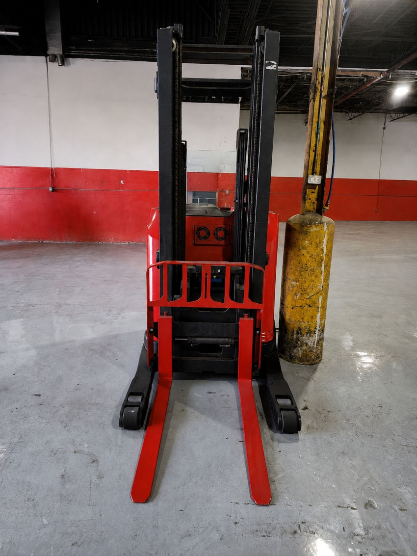 2017 Raymond Electric Reach Truck, 3,500lbs. Cap., 3-Stage Mast w/ Side-shifter - 123Forklift