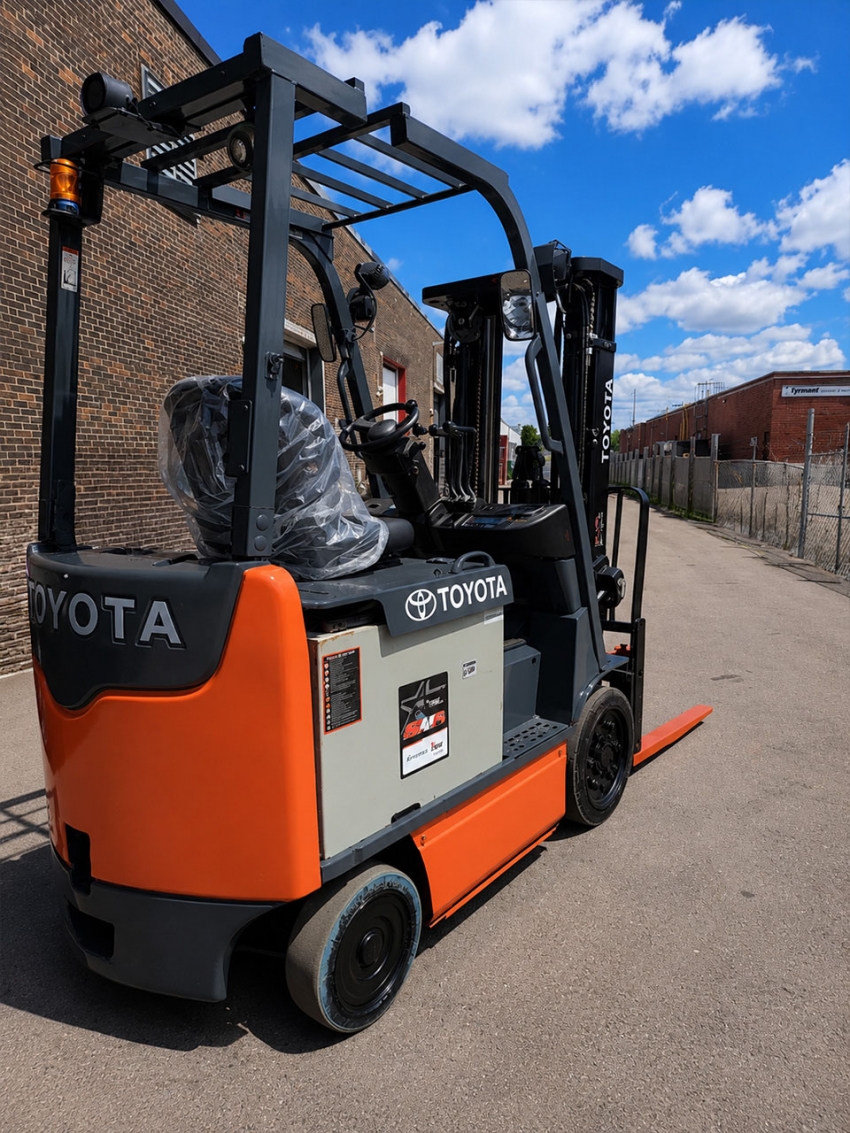 Toyota Electric 4-Wheeler Forklift with 5,000lbs Cap., 3-stage Mast with Side-shift - 123Forklift