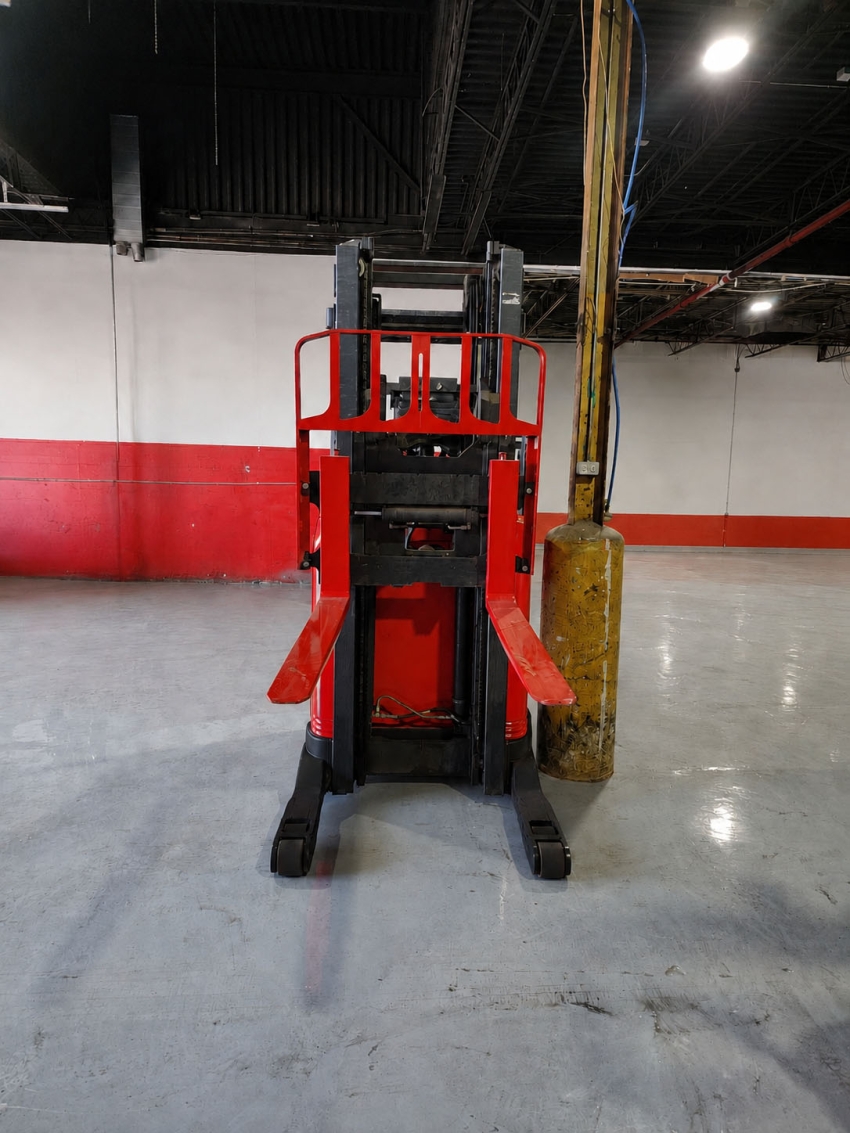2017 Raymond Electric Reach Truck, 3,500lbs. Cap., 3-Stage Mast w/ Side-shifter - 123Forklift