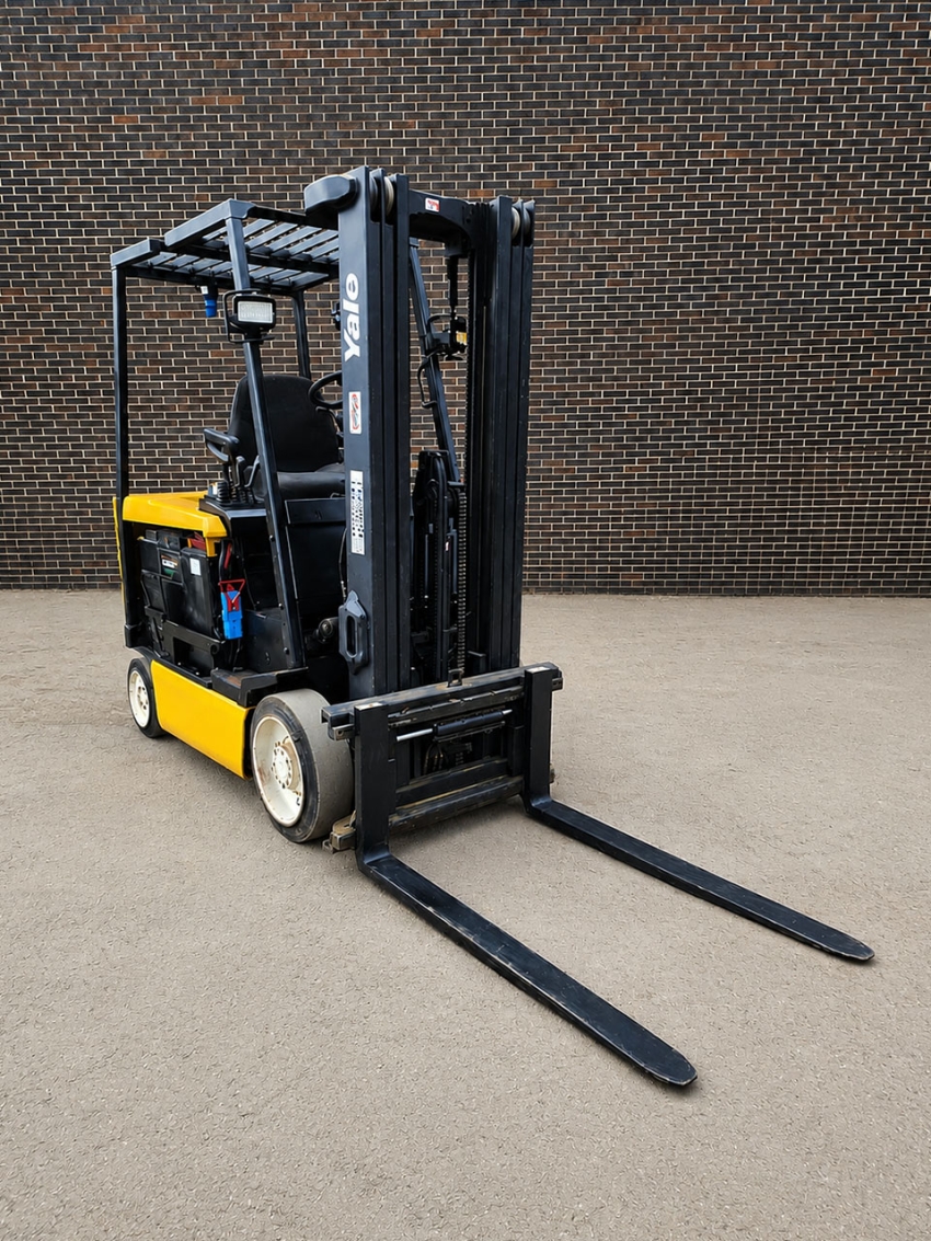 Yale ERC050 Electric Forklift, 4500lbs Cap., Outdoor/Indoor Forklift, Certified 3 Stage w Side-shift - 123Forklift