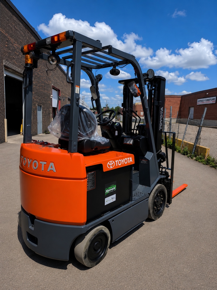 Toyota Electric 4 Wheeler Forklift with 5,000lbs Capacity. 2-stage Mast with Side-shift and Fork Pos - 123Forklift