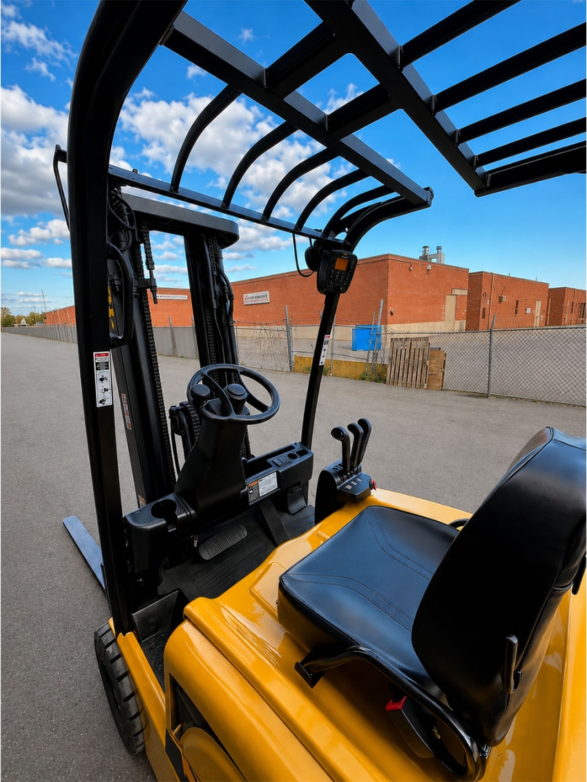 2015 YALE 4000lbs Cap. Indoor/Outdoor Electric Forklift w 3 Stage Side-shift - 123Forklift