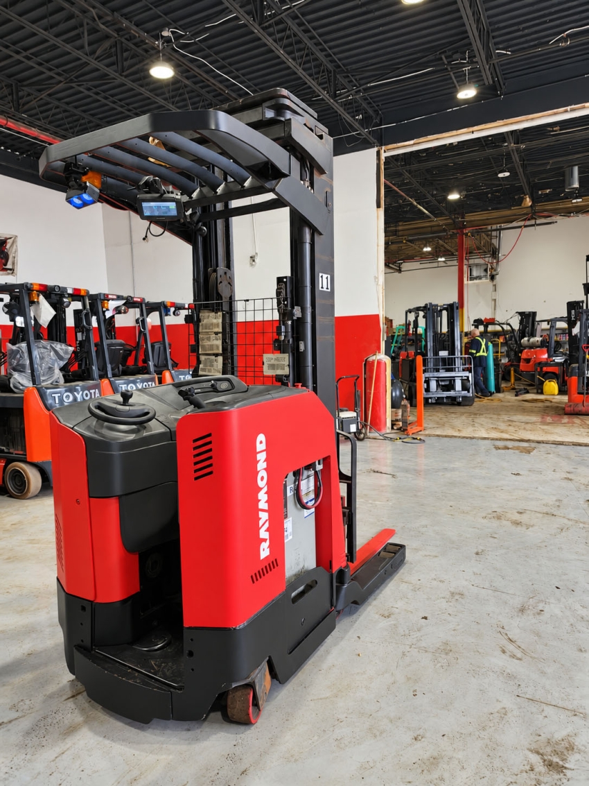 2020 Raymond Deep Reach with 3,000lb Cap. - 3-stage Mast w/ Side-shifter - 123Forklift
