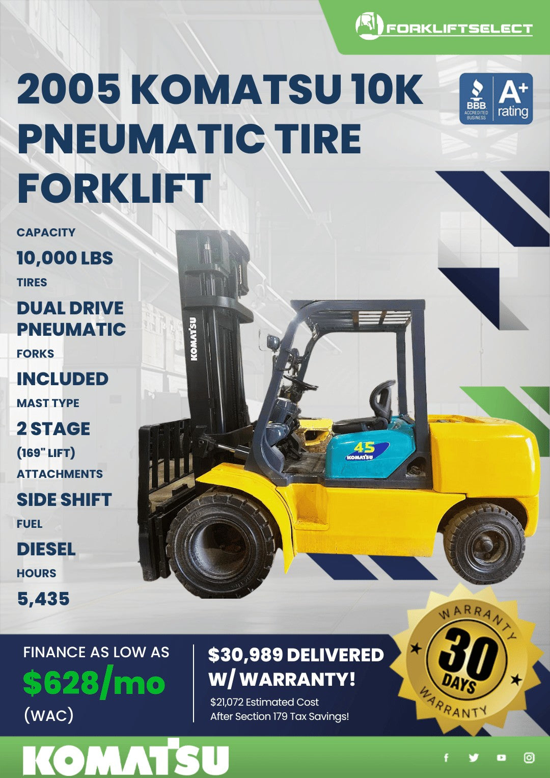 2005 Komatsu 10K Pneumatic Tire For...