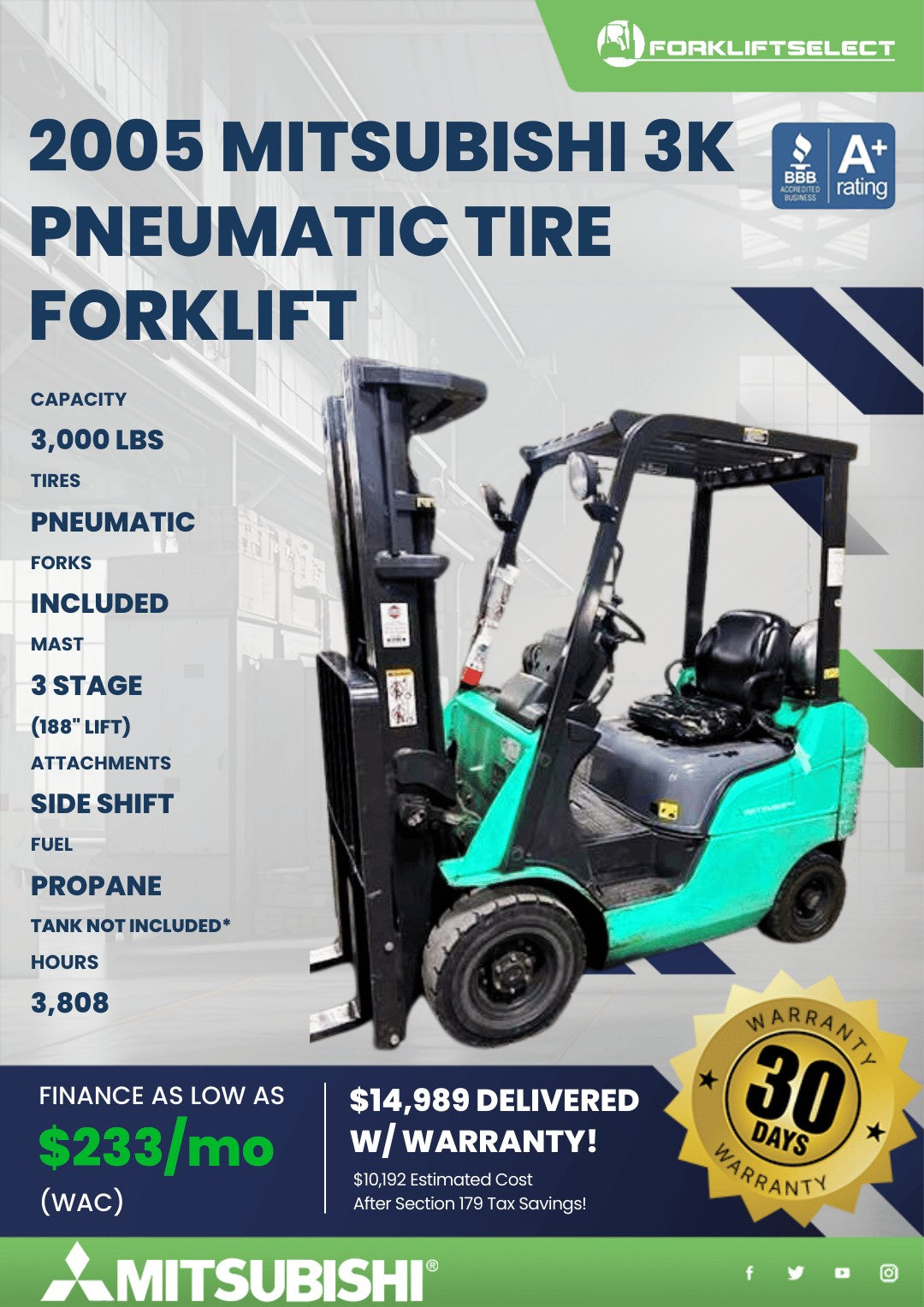 2005.0 Mitsubishi 3K Pneumatic Tire...
