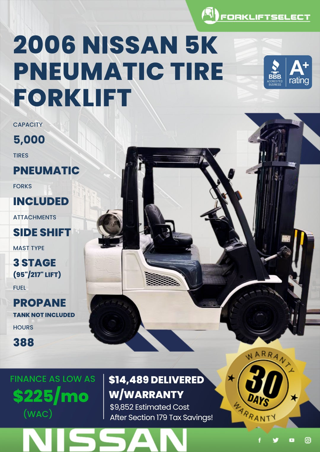 2006.0 Nissan 5K Pneumatic Tire For...