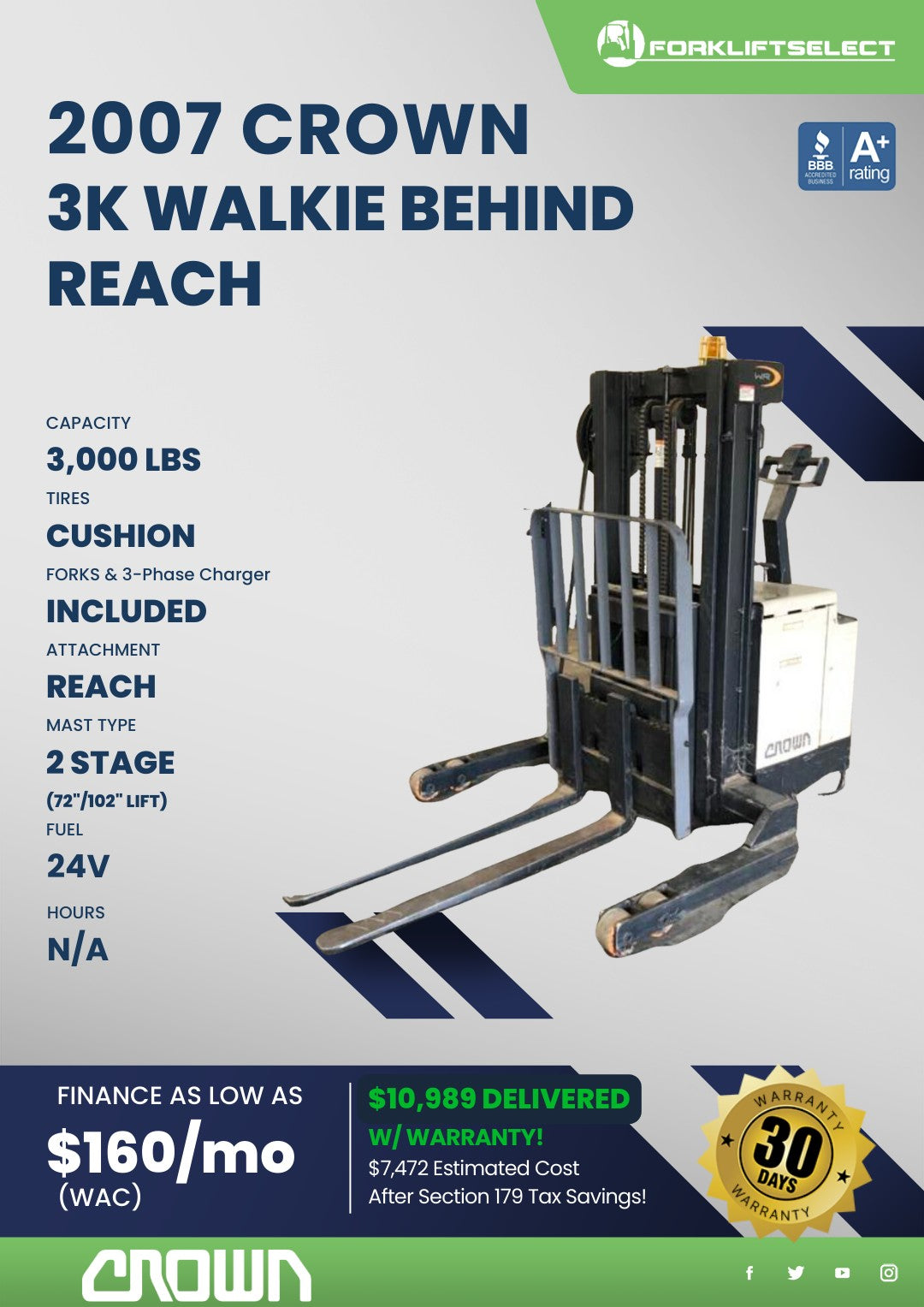 2007 Crown 3K Cushion Electric Walk...