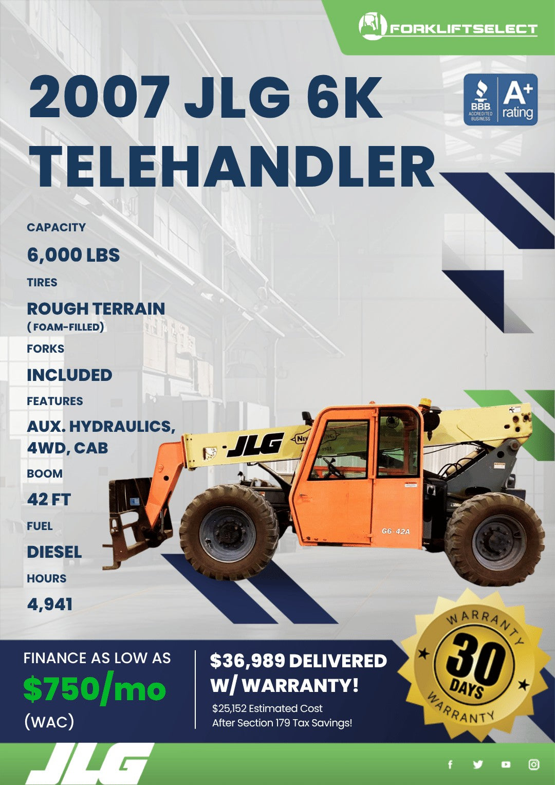 2007 JLG 6K Telehandler