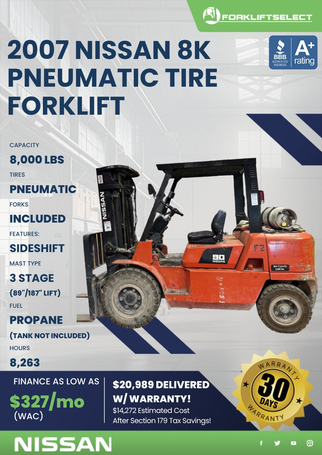 2007.0 Nissan 8K Pneumatic Tire For...