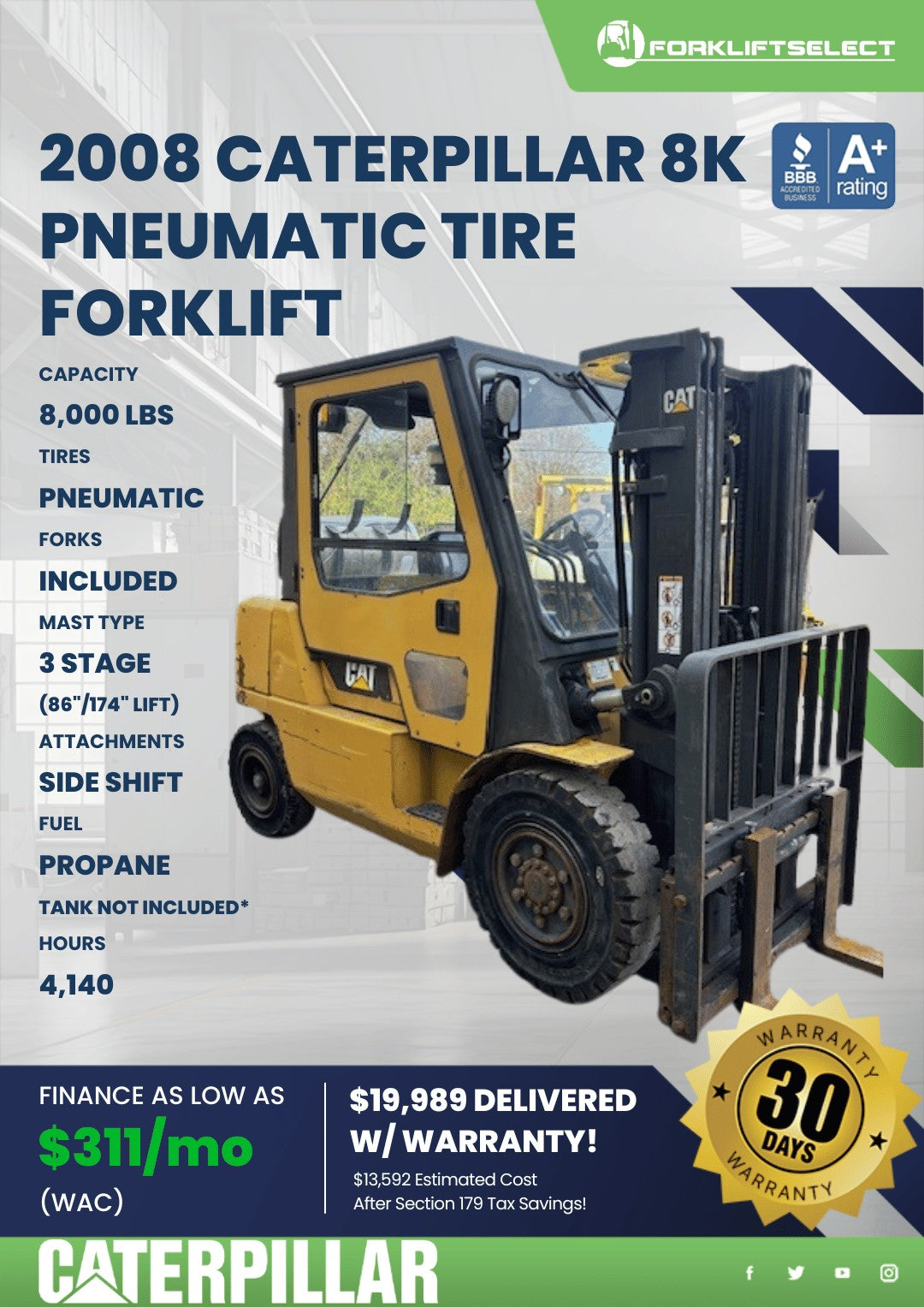 2008.0 Caterpillar 8K Pneumatic Tir...
