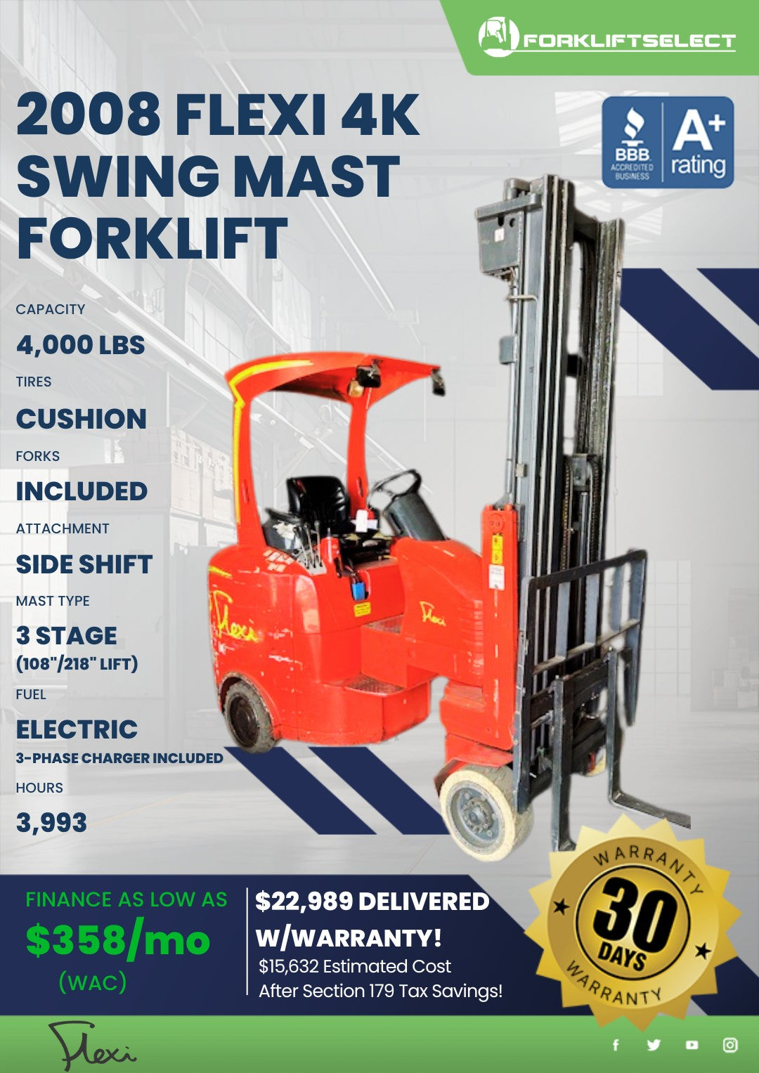 2008 Flexi 4K Cushion Tire Swing Ma...