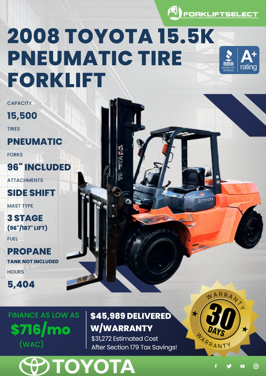 2008.0 Toyota 15.5K Pneumatic Tire ...