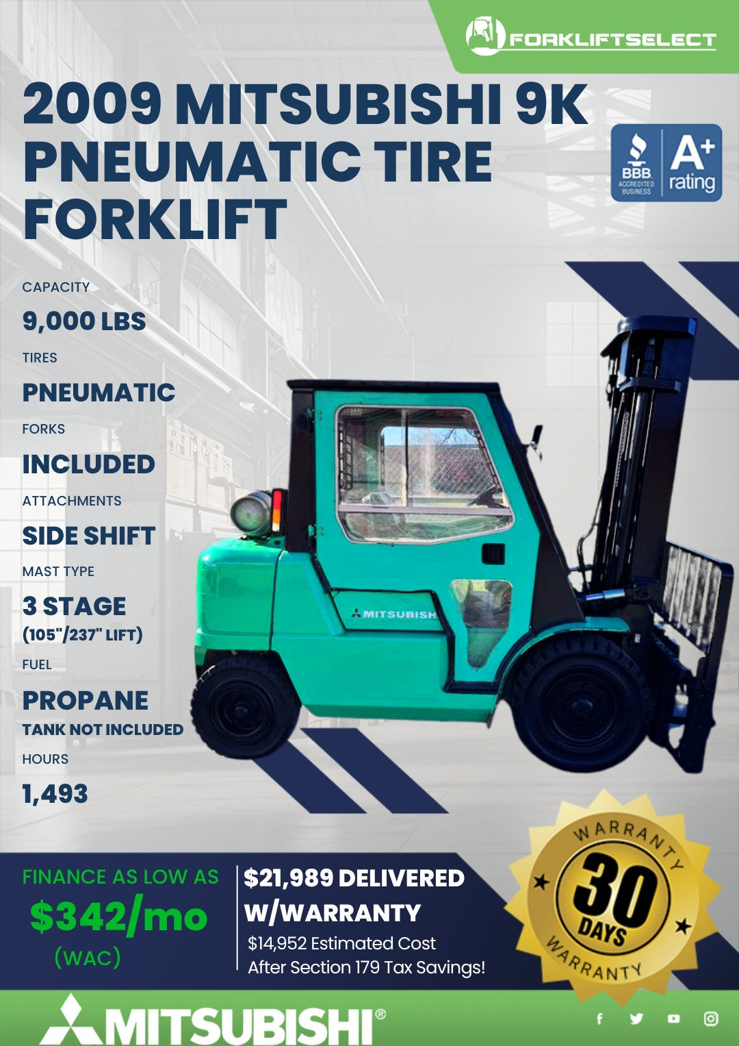 2009 MItsubishi 9K Pneumatic Tire F...