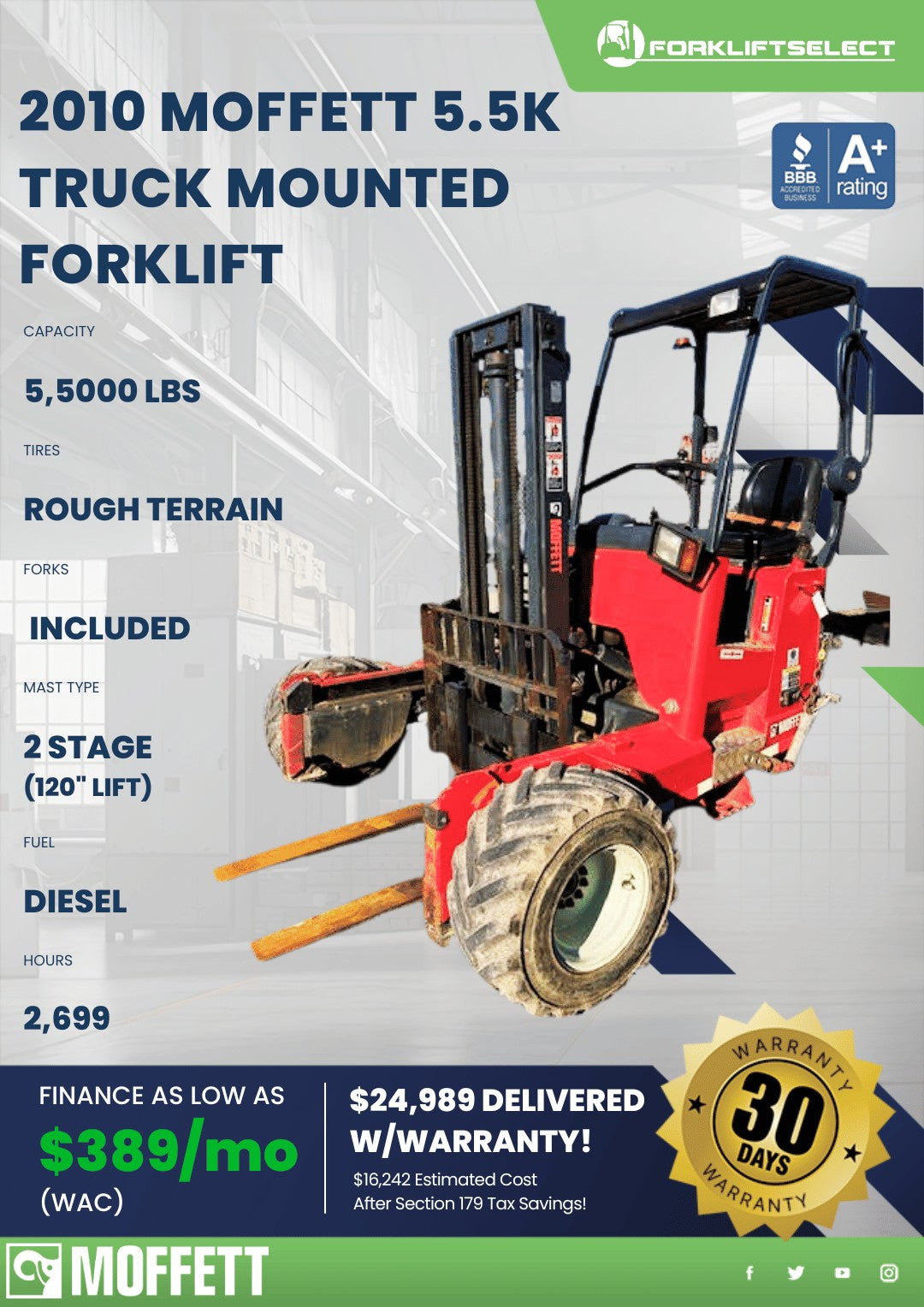 2010 Moffett 5.5K Rough Terrain Tru...