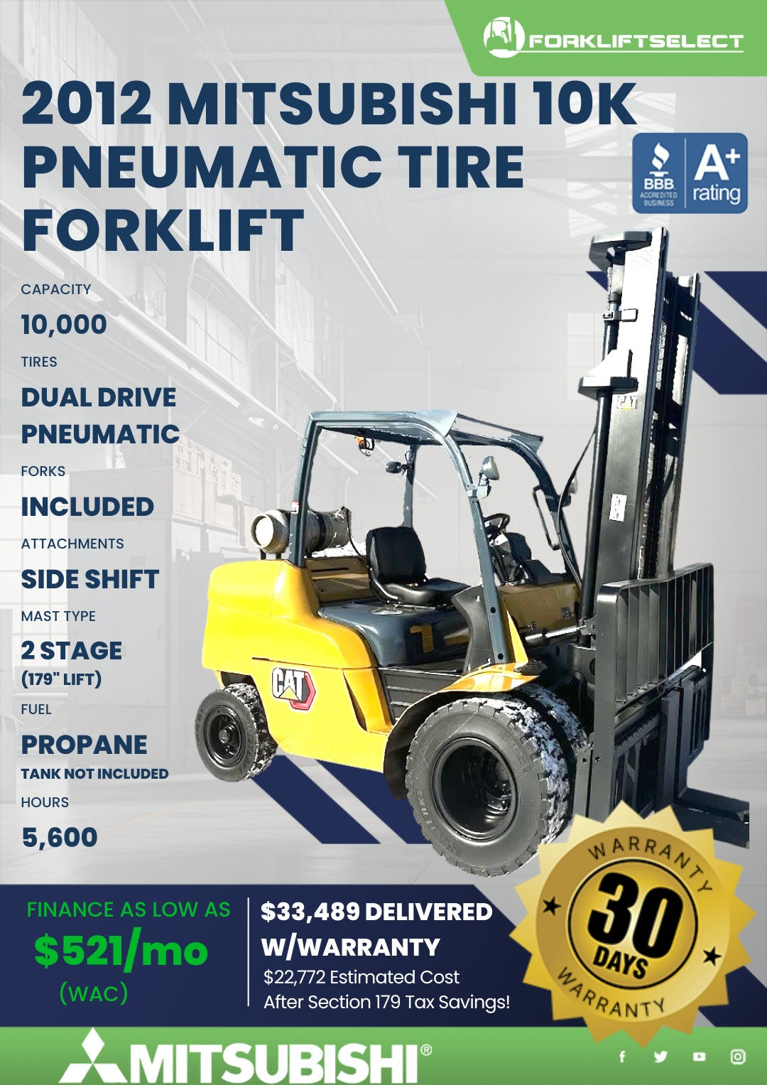 2012 Mitsubishi 10K Pneumatic Tire ...