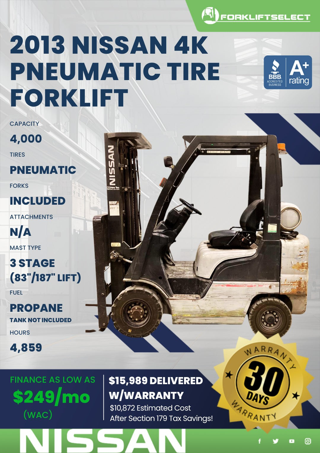 2013.0 Nissan 4K Pneumatic Tire For...