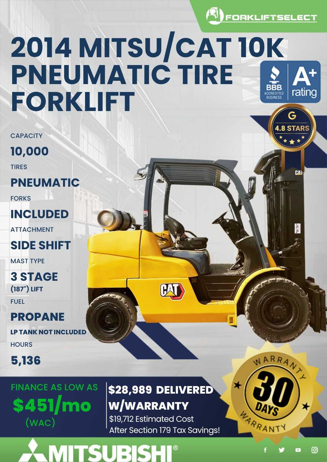 2014 Mitsubishi 10K Pneumatic Tire ...