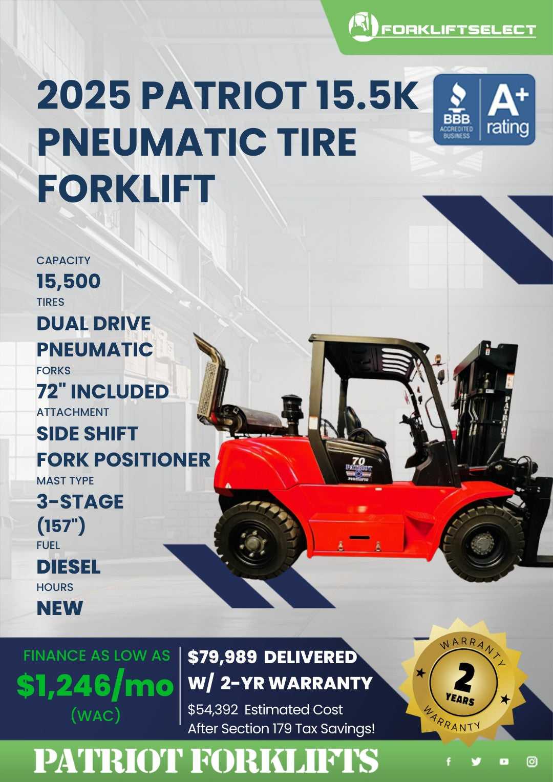 2025 Patriot 15.5K Pneumatic Tire F...