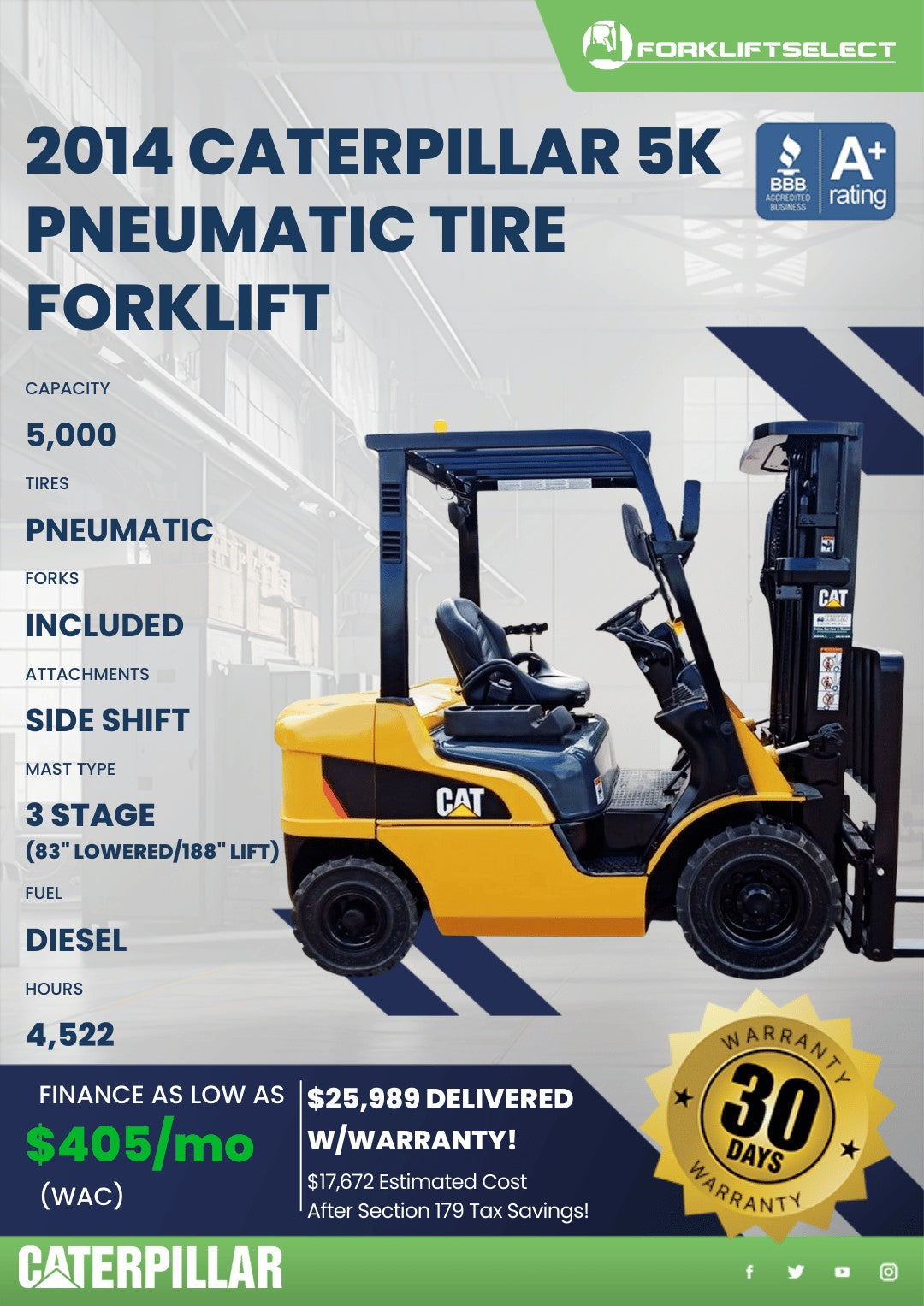 2014.0 Caterpillar 5K Pneumatic Tir...