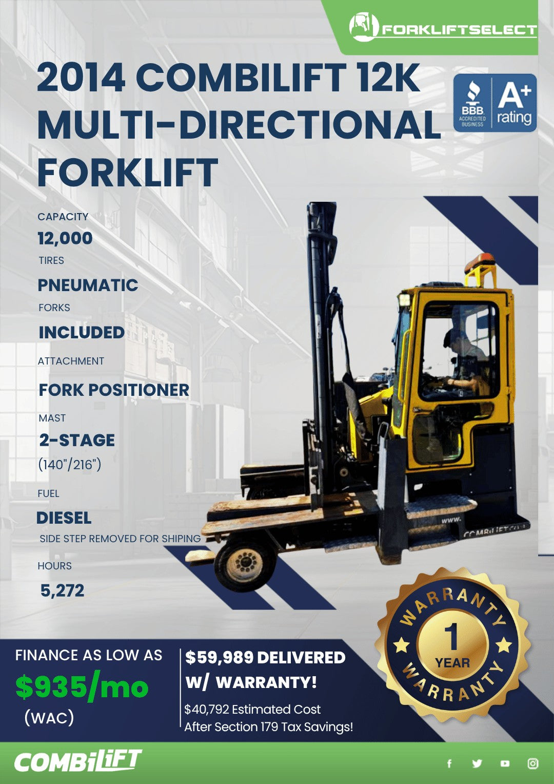 2014 Combilift 12K Multi-Directiona...