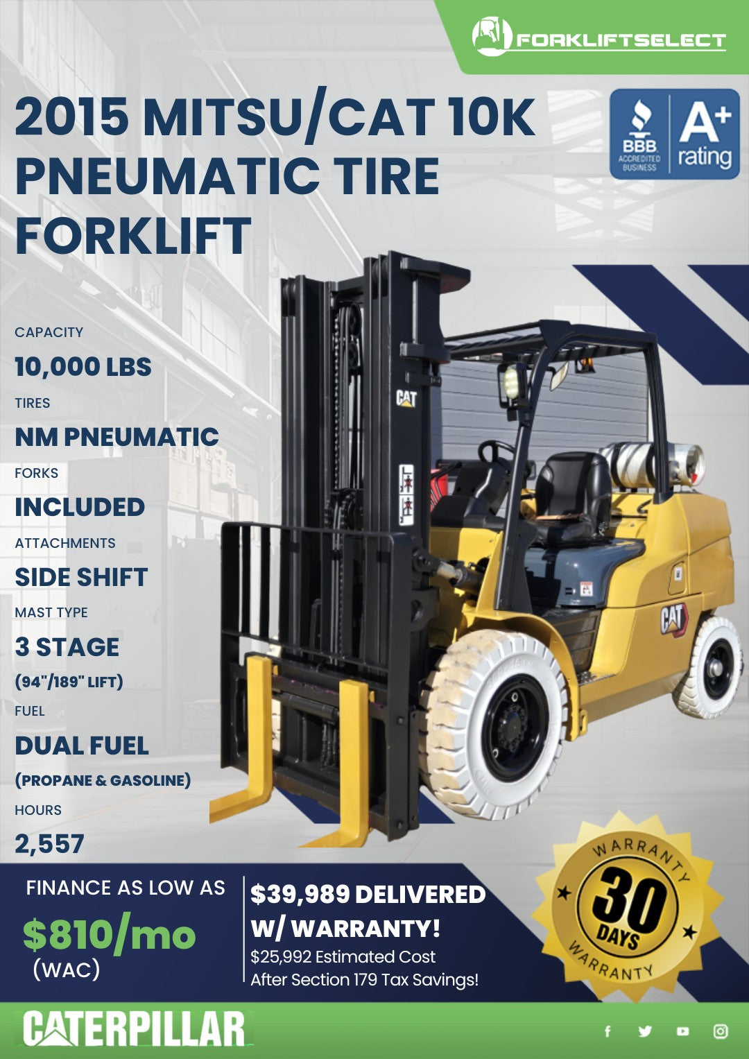 2015.0 Mitsubishi / CAT 10K Pneumat...