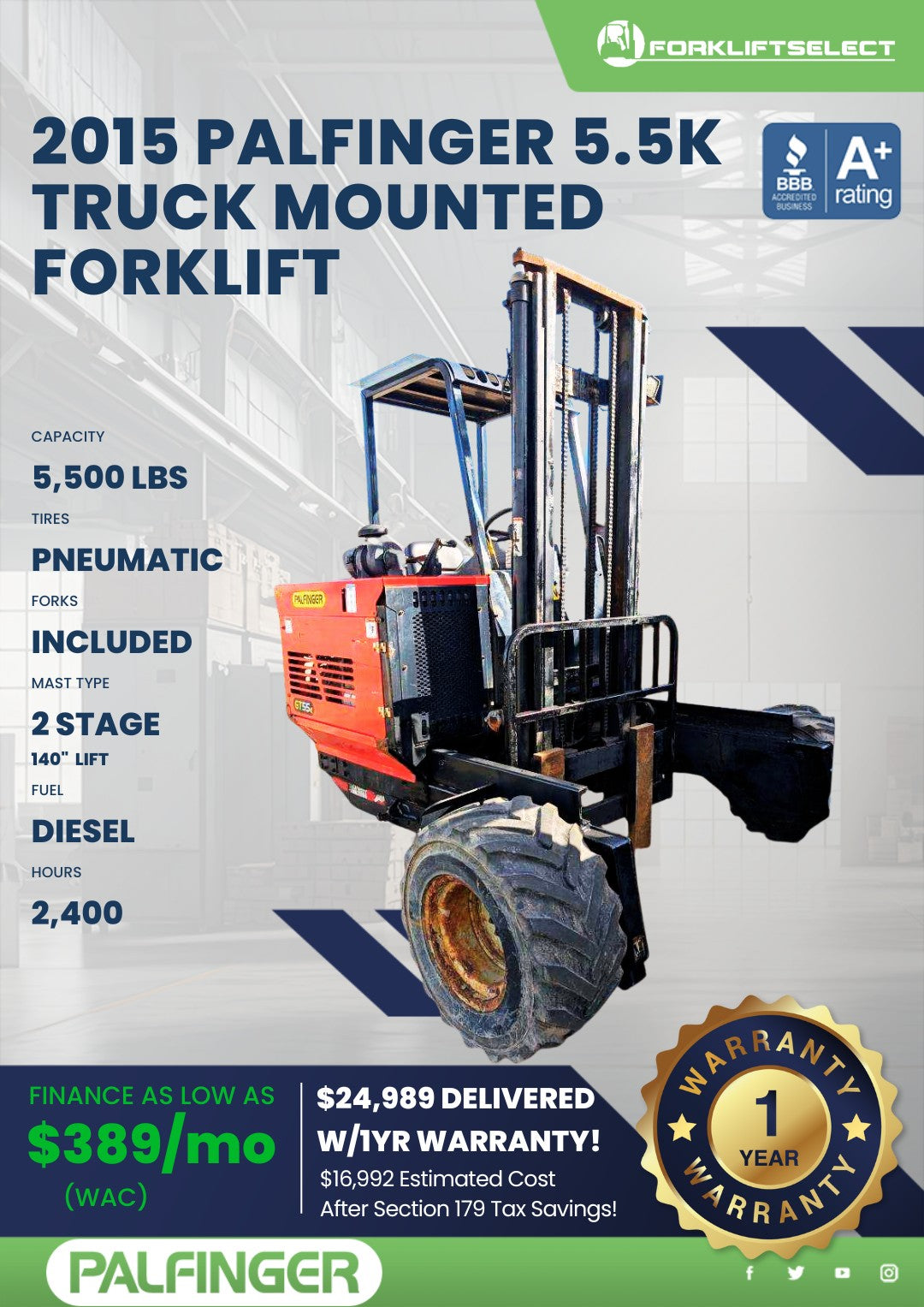2015 Palfinger 6K Pneumatic Tire Tr...