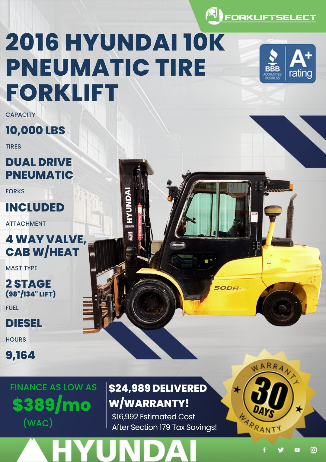 2016.0 Hyundai 10K Pneumatic Tire F...