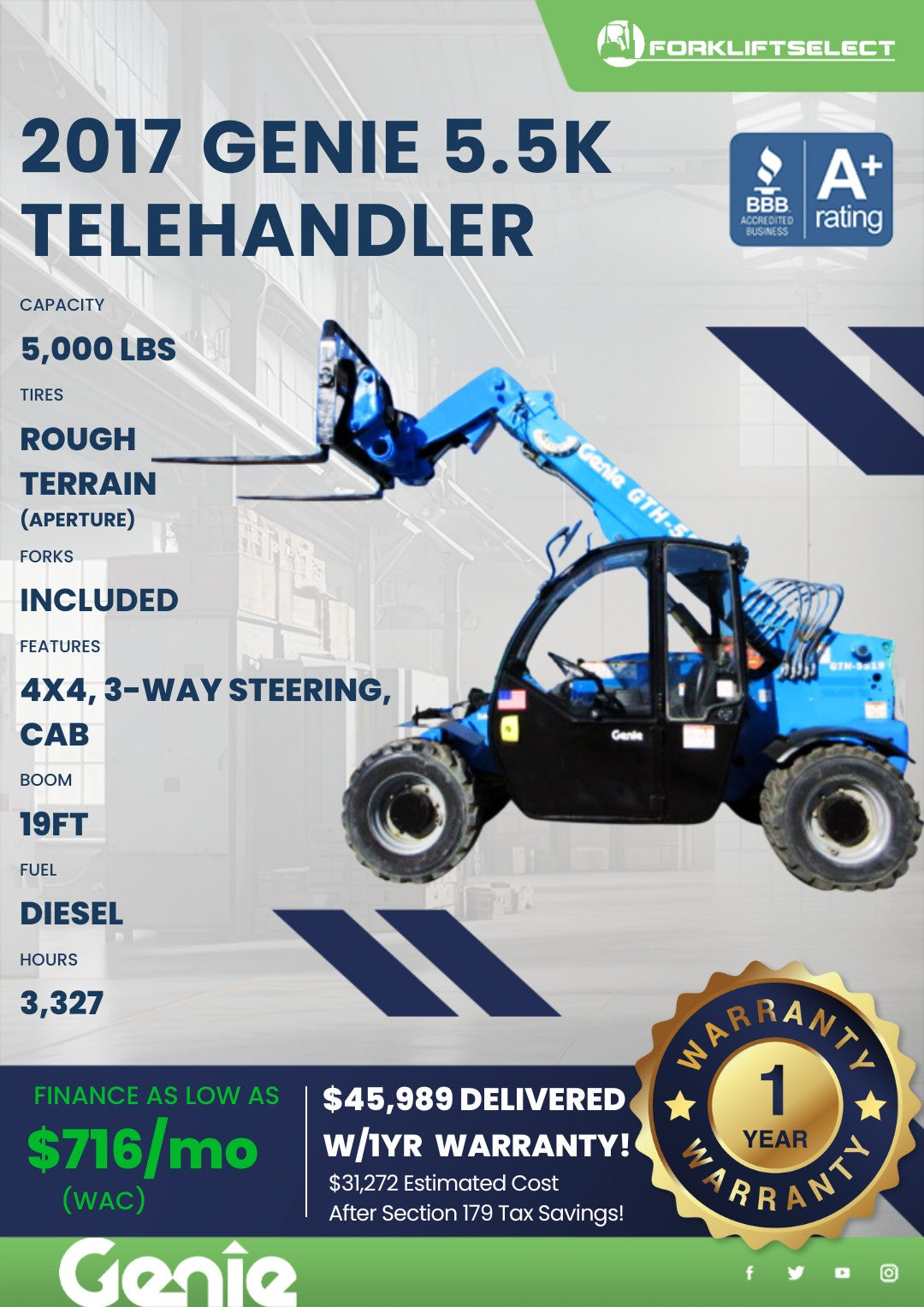 2017.0 Genie 5K Rough Terrain Teleh...