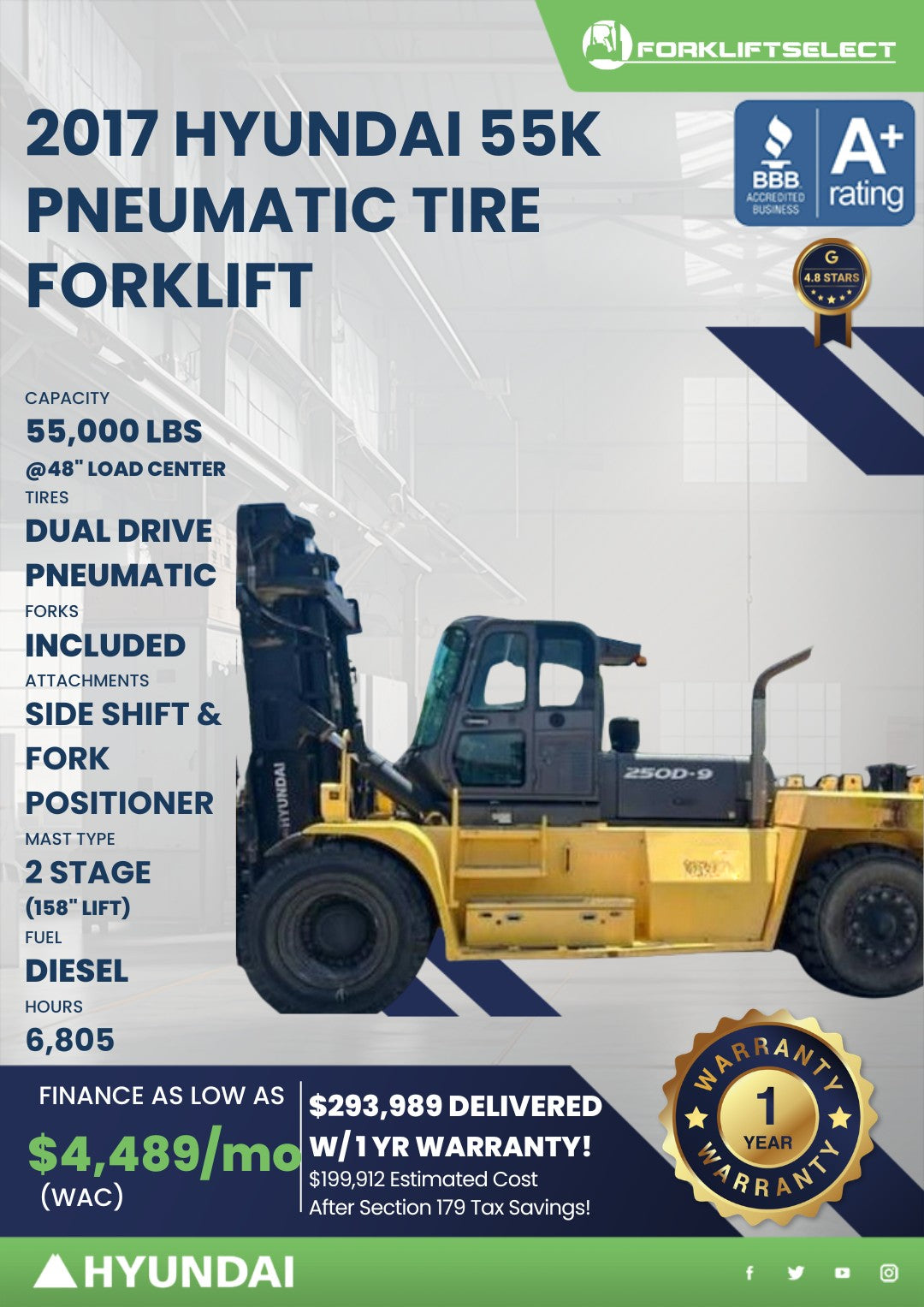 2017.0 Hyundai 55K Pneumatic Tire F...