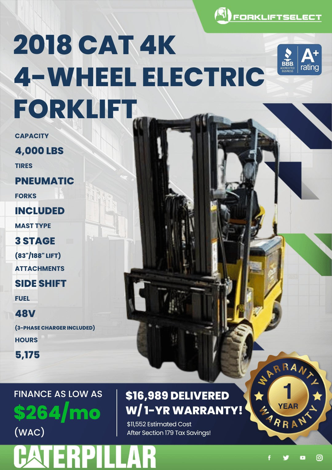2018.0 Caterpillar 4K Pneumatic Tir...
