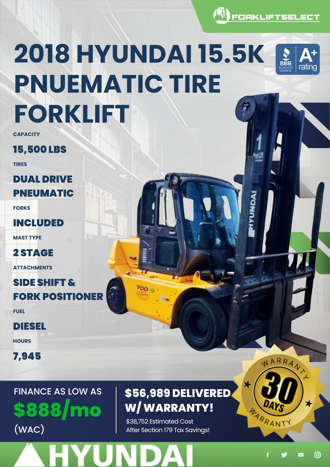 2018.0 Hyundai 16K Pneumatic Tire F...