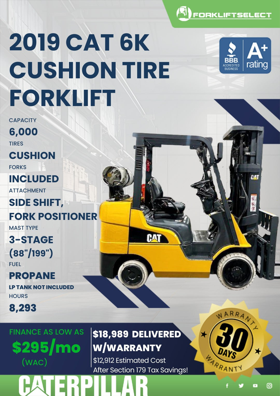 2019.0 Caterpillar 6K Cushion Tire ...