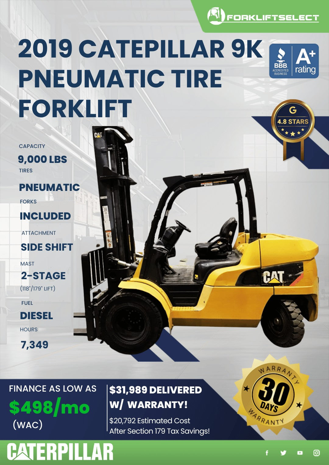 2019 Caterpillar 9K Pneumatic Tire ...