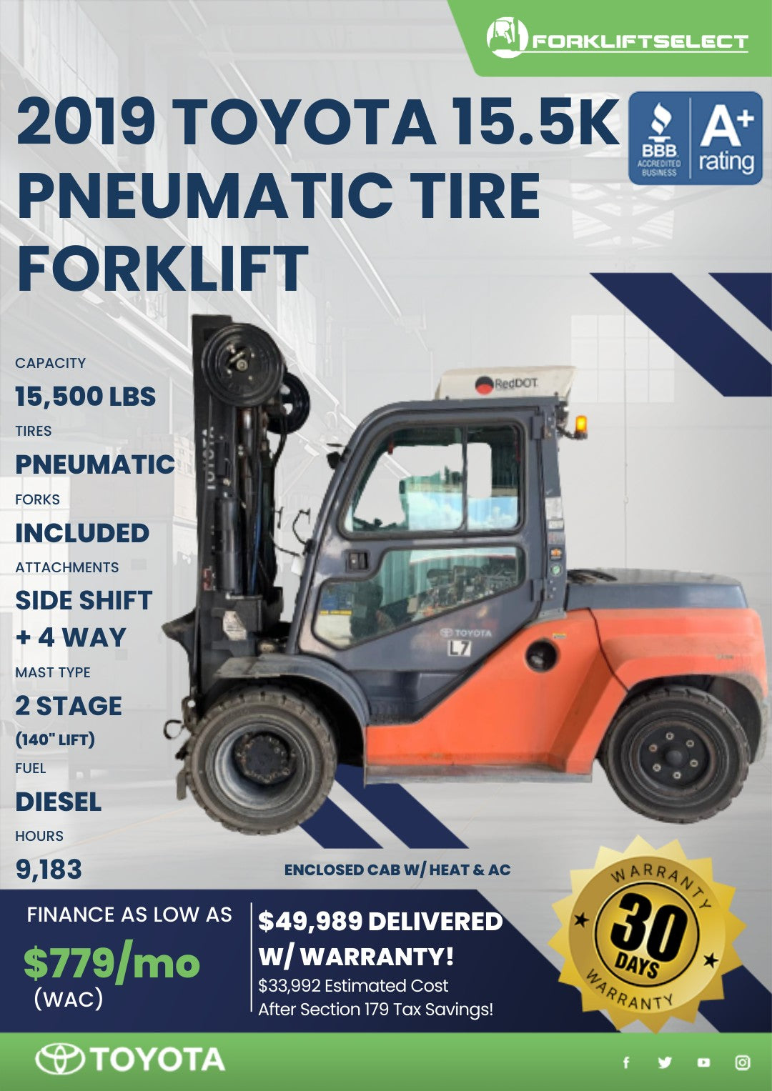 2019.0 Toyota 15.5K Pneumatic Tire ...