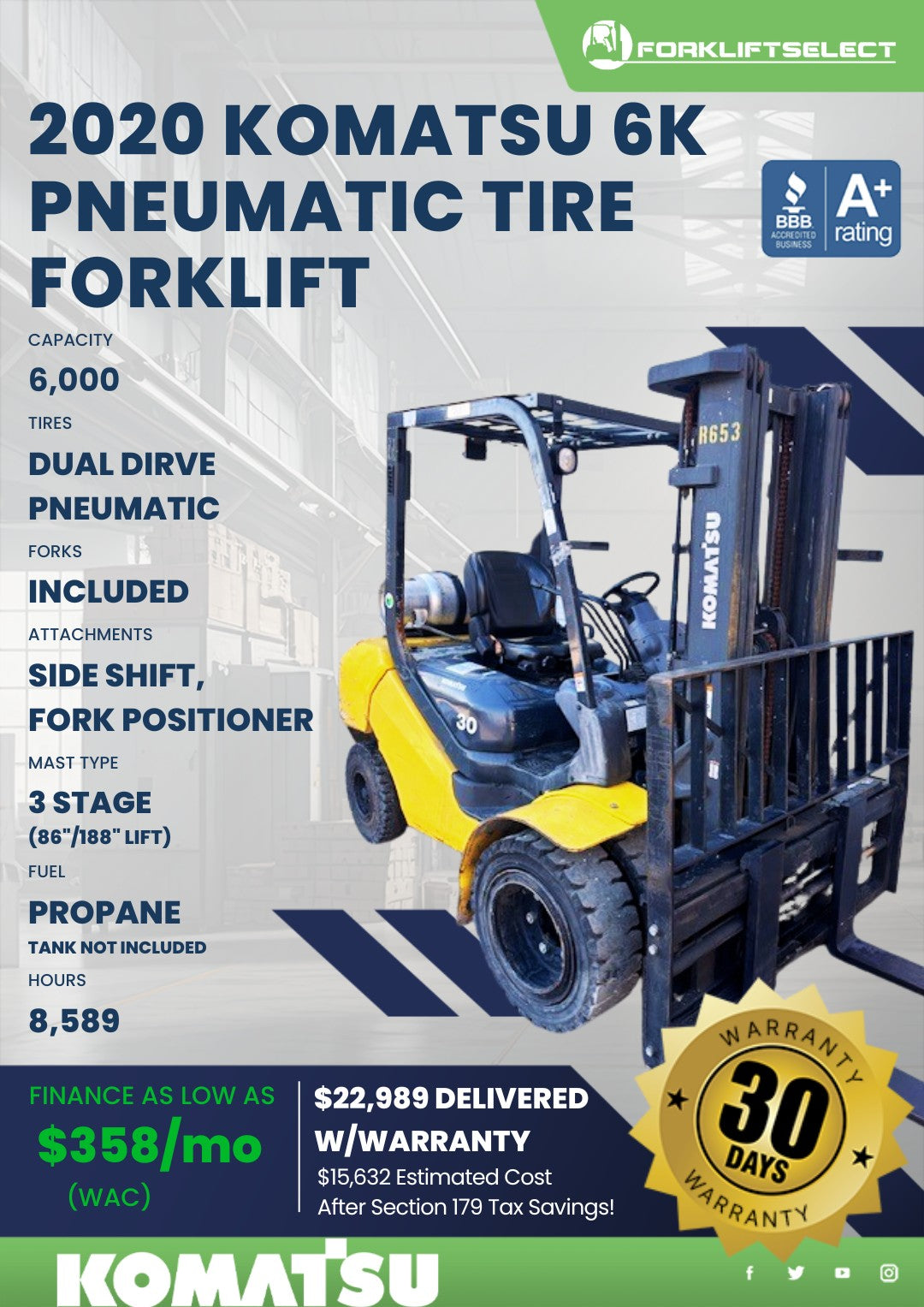 2020.0 Komatsu 6K Pneumatic Tire Fo...
