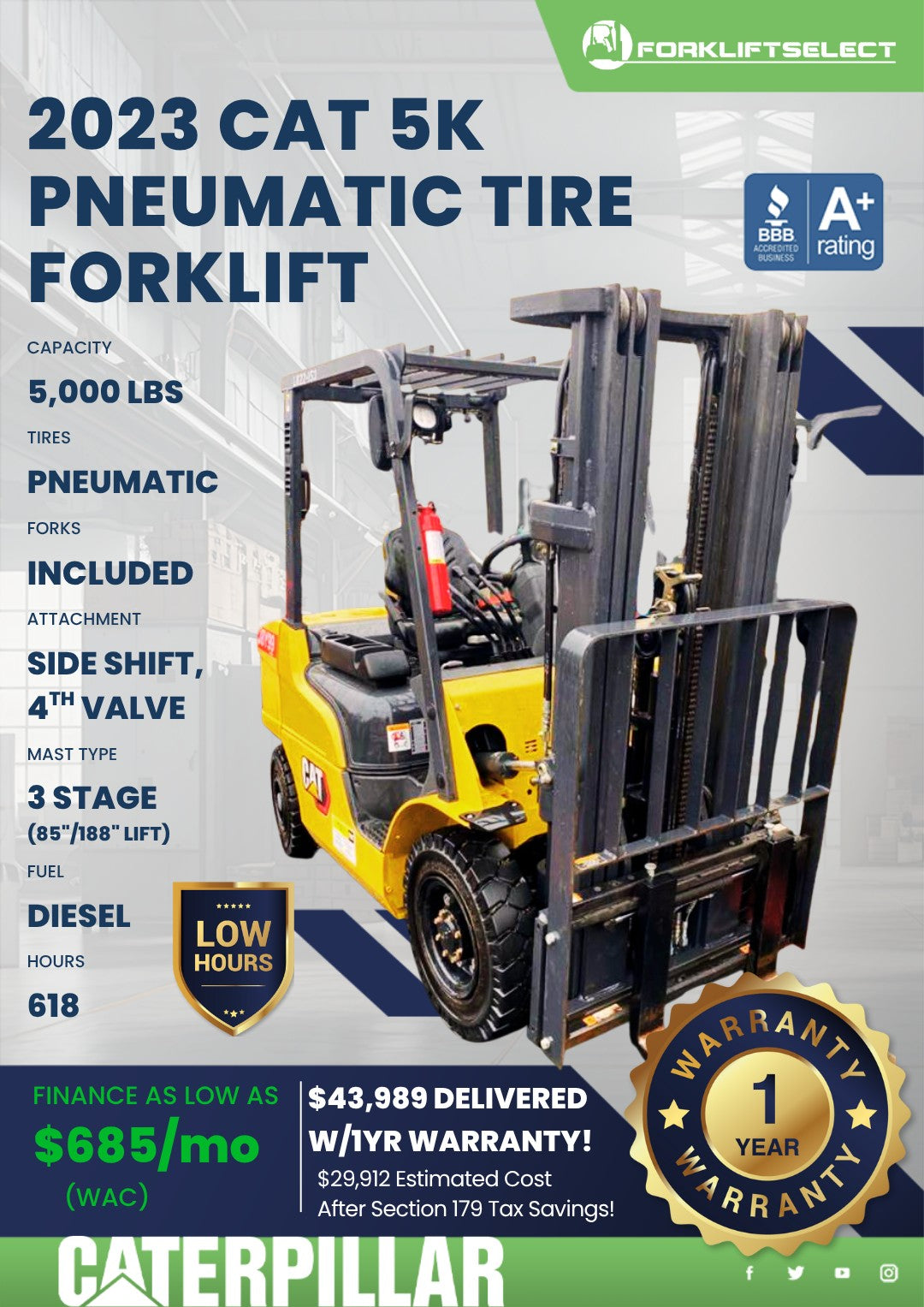 2023 Caterpillar 5K Pneumatic Tire ...