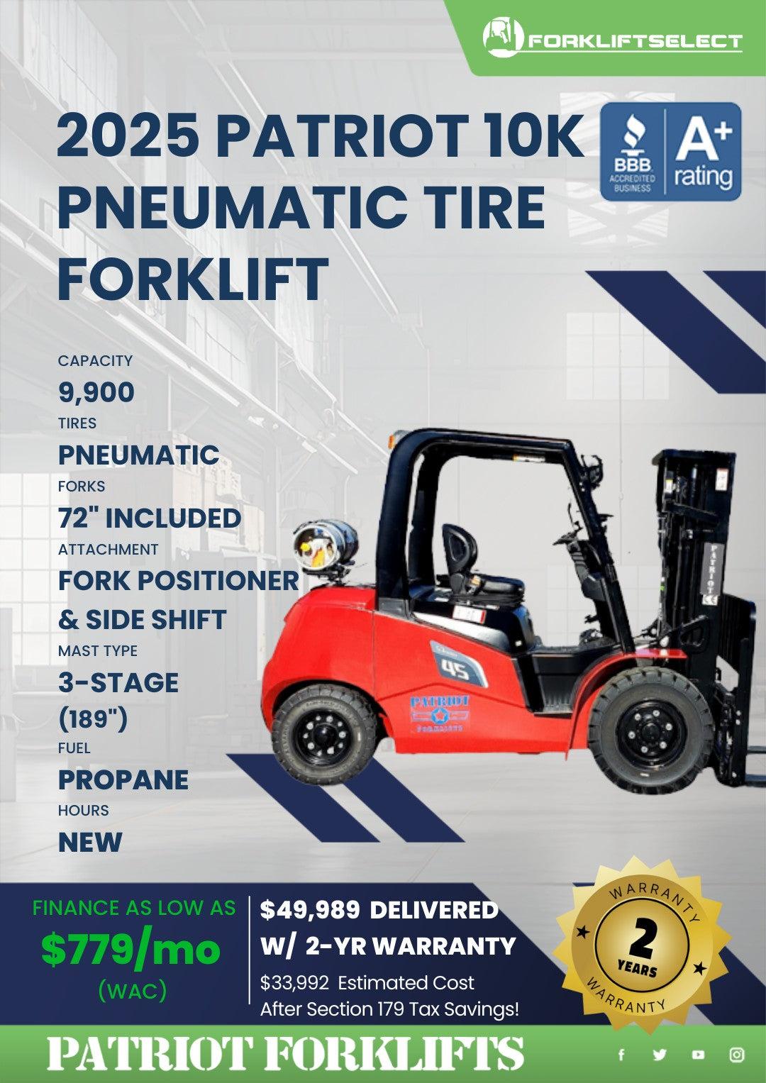 2025 Patriot 10K Pneumatic Tire For...