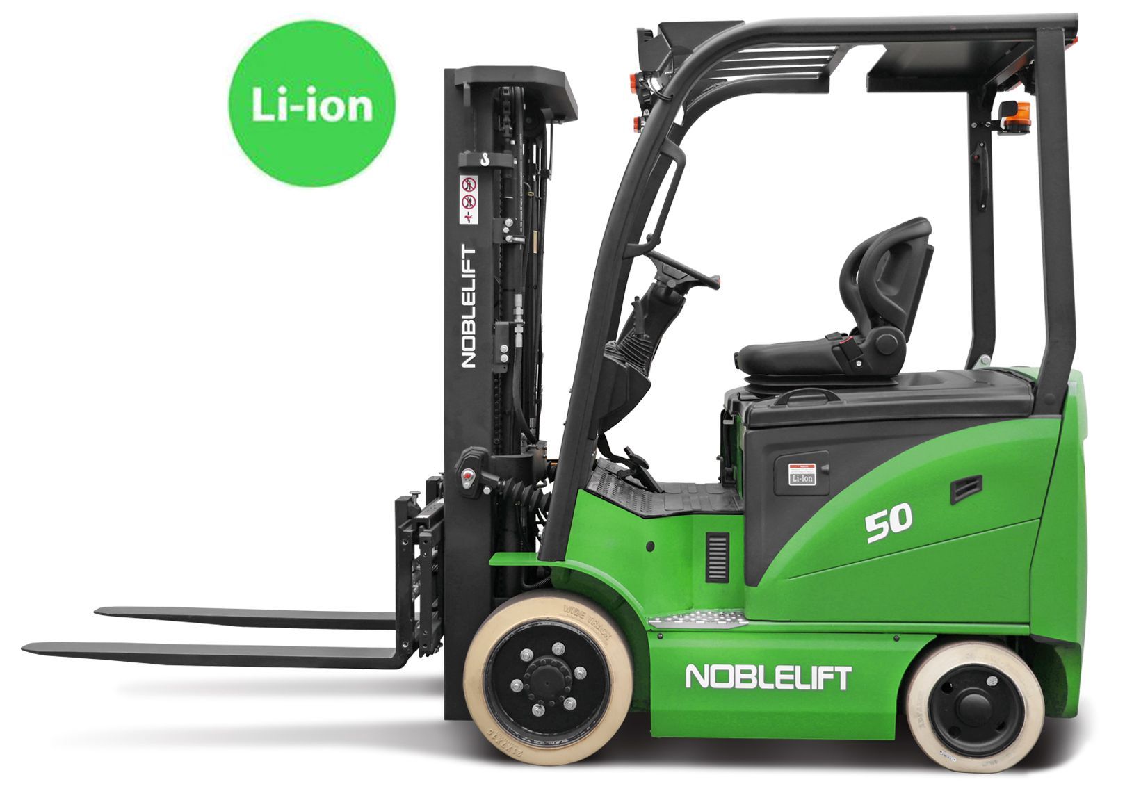NEW 4-Wheel Electric Cushion Forkli...